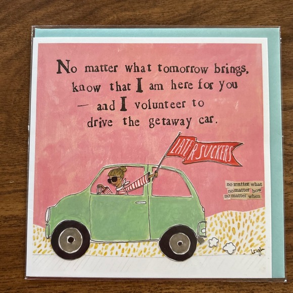 2 Curly Girl Greeting Cards Funny Thankful Best Friends Friendship‎ Support - Picture 4 of 7